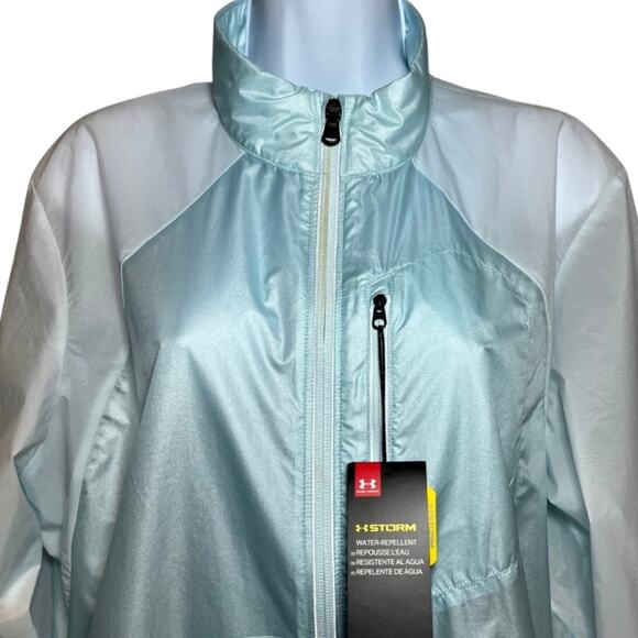 Under Armour UA Womens Run Impasse Wind Breaker Water Jacket Repel, NWT, XL - Picture 2 of 13